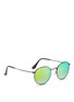 Figure View - Click To Enlarge - RAY-BAN - 'Round Flash Lenses Gradient' metal sunglasses