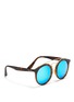 Figure View - Click To Enlarge - RAY-BAN - 'Gatsby I Large' tortoiseshell effect round mirror sunglasses