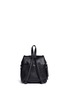 Back View - Click To Enlarge - KARA - Small double zip leather backpack