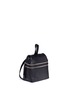 Front View - Click To Enlarge - KARA - Small double zip leather backpack