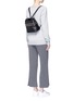 Figure View - Click To Enlarge - KARA - Small double zip leather backpack