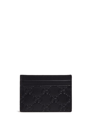 Main View - Click To Enlarge - GUCCI - Debossed logo leather card case
