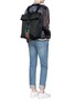 Figure View - Click To Enlarge - GUCCI - Stripe trim canvas backpack