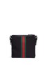 Back View - Click To Enlarge - GUCCI - Stripe trim crossbody messenger bag