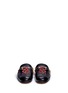 Front View - Click To Enlarge - GUCCI - Princetown' snake embroidered kangaroo fur leather slide loafers