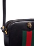 Detail View - Click To Enlarge - GUCCI - 'Animalier' tiger head web leather crossbody bag