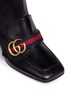 Detail View - Click To Enlarge - GUCCI - Logo faux pearl leather boots