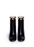 Front View - Click To Enlarge - GUCCI - Faux pearl scalloped cuff leather boots