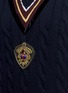 Detail View - Click To Enlarge - DRIES VAN NOTEN - 'Milla' embroidered badge stripe knit vest