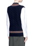 Back View - Click To Enlarge - DRIES VAN NOTEN - 'Milla' embroidered badge stripe knit vest