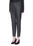 Front View - Click To Enlarge - DRIES VAN NOTEN - 'Palmira' metallic jacquard elastic waist pants