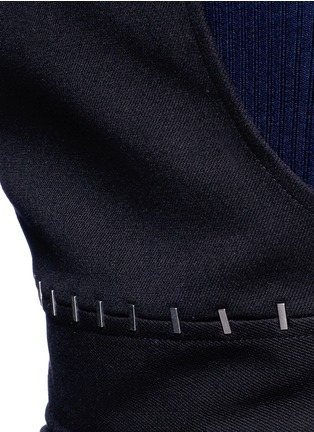 Detail View - Click To Enlarge - 3.1 PHILLIP LIM - Staple trim virgin wool blend cropped top