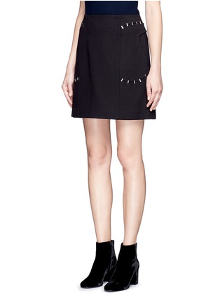 Front View - Click To Enlarge - 3.1 PHILLIP LIM - Stapled pocket A-line skirt