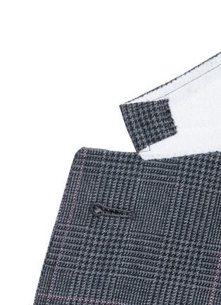 Detail View - Click To Enlarge - THOM BROWNE  - Glen plaid hairline overcheck wool coat