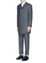 Front View - Click To Enlarge - THOM BROWNE  - Glen plaid hairline overcheck wool coat
