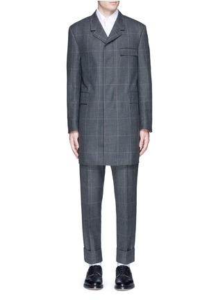 Main View - Click To Enlarge - THOM BROWNE  - Glen plaid hairline overcheck wool coat