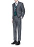 Figure View - Click To Enlarge - THOM BROWNE  - Glen plaid hairline overcheck wool suit