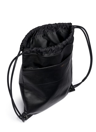 Detail View - Click To Enlarge - GIVENCHY - Leather drawstring bag