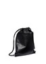Front View - Click To Enlarge - GIVENCHY - Leather drawstring bag