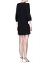 Back View - Click To Enlarge - VICTORIA, VICTORIA BECKHAM - Guipure lace sleeve wool crepe shift dress
