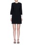 Main View - Click To Enlarge - VICTORIA, VICTORIA BECKHAM - Guipure lace sleeve wool crepe shift dress