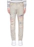 Detail View - Click To Enlarge - SCOTCH & SODA - 'Lot 22 Dean' contrast stitch distressed jeans