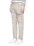 Front View - Click To Enlarge - SCOTCH & SODA - 'Lot 22 Dean' contrast stitch distressed jeans