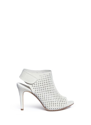 Main View - Click To Enlarge - PEDRO GARCIA  - 'Sofia' perforated suede sandal booties