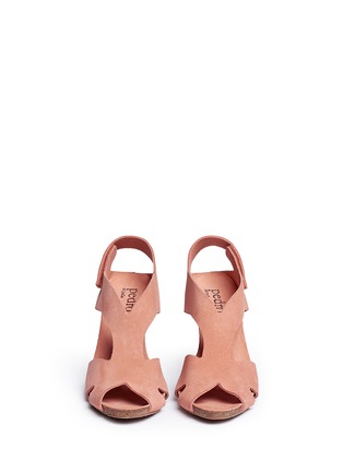 Front View - Click To Enlarge - PEDRO GARCIA  - 'Yolanda' strap suede sandals