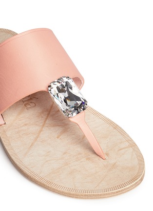Detail View - Click To Enlarge - PEDRO GARCIA  - 'Ivanka' Swarovski crystal leather sandals