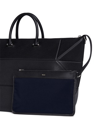  - VALEXTRA - Foldable leather carry-on satchel