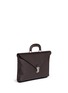 Front View - Click To Enlarge - GIORGIO ARMANI BAGS - Saffiano leather flap front briefcase