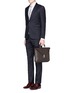 Figure View - Click To Enlarge - GIORGIO ARMANI BAGS - Saffiano leather flap front briefcase