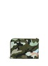 Back View - Click To Enlarge - VALENTINO GARAVANI - Camouflage print nylon zip pouch