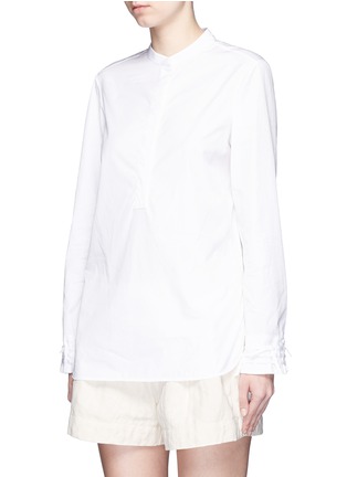 Front View - Click To Enlarge - 3.1 PHILLIP LIM - Smocked cuff poplin shirt
