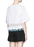 Back View - Click To Enlarge - 3.1 PHILLIP LIM - Fringe poplin cropped boxy T-shirt