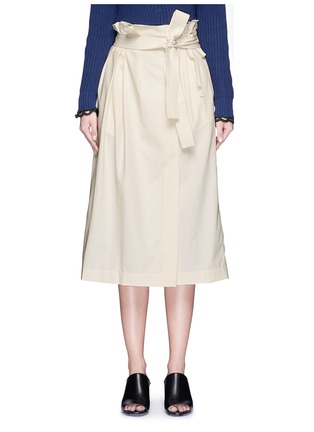 Main View - Click To Enlarge - 3.1 PHILLIP LIM - Belted paperbag waist cotton skirt