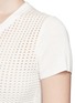 Detail View - Click To Enlarge - 3.1 PHILLIP LIM - Shrunken eyelet knit wool top