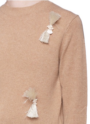Detail View - Click To Enlarge - 3.1 PHILLIP LIM - Fringe embellishment wool-yak-cashmere sweater