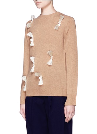 Front View - Click To Enlarge - 3.1 PHILLIP LIM - Fringe embellishment wool-yak-cashmere sweater