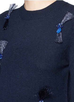 Detail View - Click To Enlarge - 3.1 PHILLIP LIM - Fringe embellished wool-yak-cashmere sweater