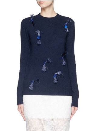 Main View - Click To Enlarge - 3.1 PHILLIP LIM - Fringe embellished wool-yak-cashmere sweater