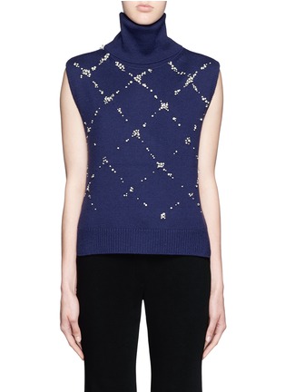 Main View - Click To Enlarge - 3.1 PHILLIP LIM - Embellished wool turtleneck sleeveless sweater