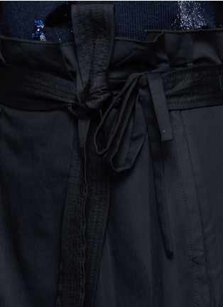 Detail View - Click To Enlarge - 3.1 PHILLIP LIM - Belted paperbag waist cotton skirt