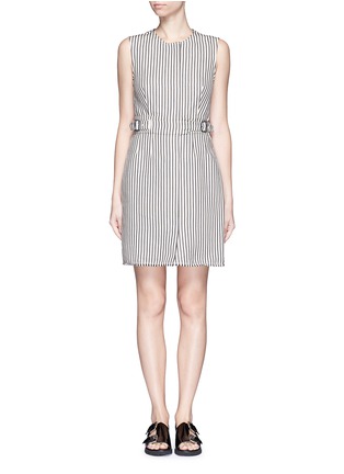 Main View - Click To Enlarge - 3.1 PHILLIP LIM - Stripe cutout back zip front dress