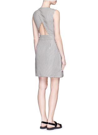 Figure View - Click To Enlarge - 3.1 PHILLIP LIM - Stripe cutout back zip front dress