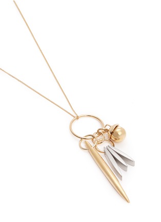 Detail View - Click To Enlarge - CHLOÉ - 'Harlow' mix charm brass necklace