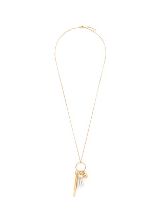 Main View - Click To Enlarge - CHLOÉ - 'Harlow' mix charm brass necklace