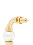 Detail View - Click To Enlarge - CHLOÉ - 'Darcey' Swarovski pearl plated brass half hoop earrings