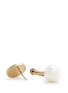 Detail View - Click To Enlarge - CHLOÉ - 'Darcey' Swarovski pearl flat stud earrings